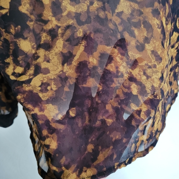 Merona Lightweight Printed 1/2 Button Down Blouse Top Size Women's XS - Picture 5 of 11